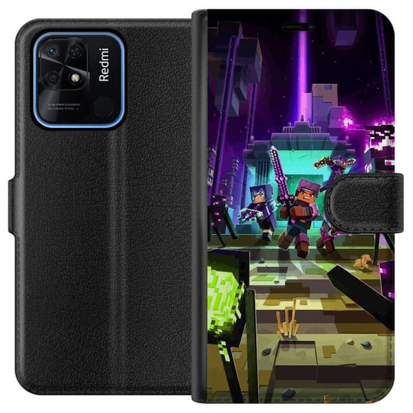 Kompatibel Tegnebogsetui til Xiaomi Redmi 10C Minecraft