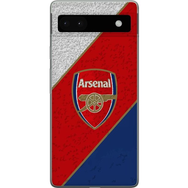 Google Pixel 6a Läpinäkyvä kuori Arsenal