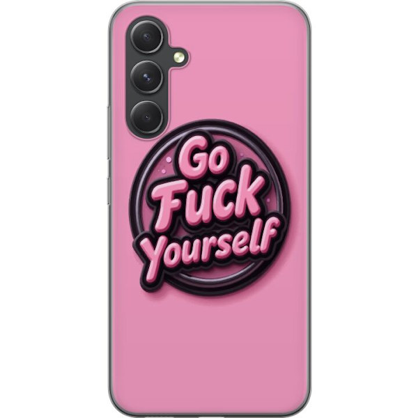 Kompatibelt Mobildeksel til Samsung Galaxy A55 Rosa 3D textposter