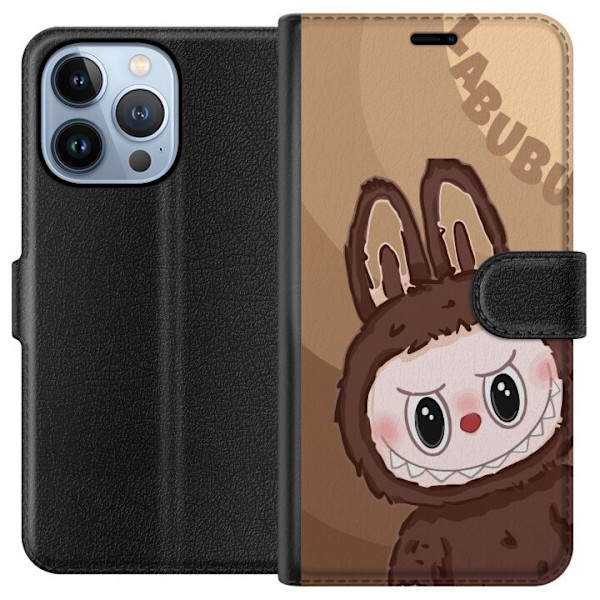 Apple iPhone 13 Pro Lommeboketui Labubu Sky Kosebamse - Hvit o