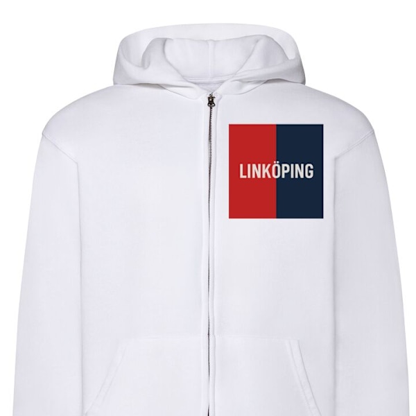 Zip-Hoodie til Børn | Hættetrøje med Lynlås Linköping – hvid one size