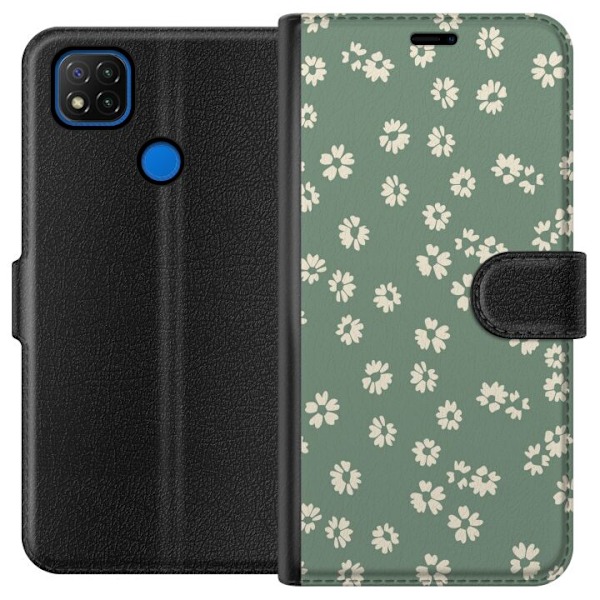Xiaomi Redmi 9C Tegnebogsetui Blomsterdrøm - Farverigt Blomst