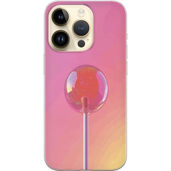 Kompatibel Mobilcover til Apple iPhone 14 Pro Blank lyserød pinde mod blød pastelbaggrund pink