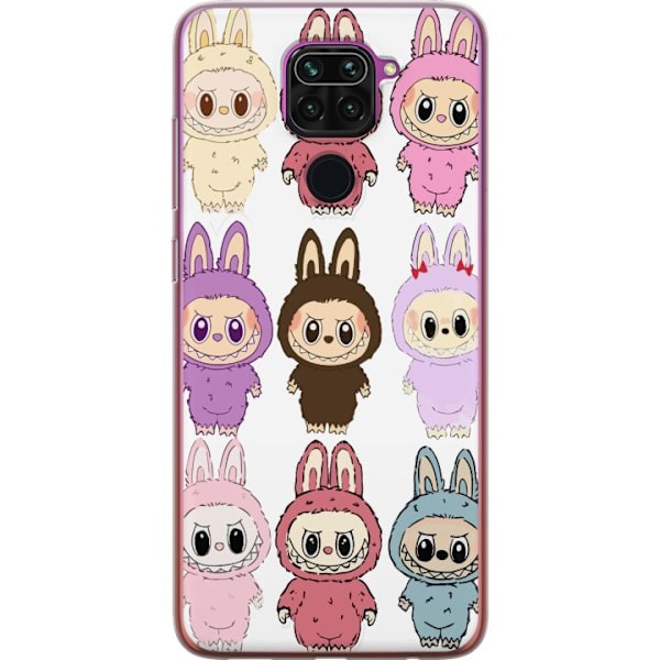 Xiaomi Redmi Note 9 Gennemsigtig cover Labubu Pink Monster - P
