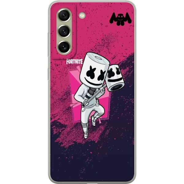 Samsung Galaxy S21 FE 5G Genomskinligt Skal Marshmello Fortnite Skin Emote Gaming DJ Karaktär Populärt Motiv Barn Ungdom Trend