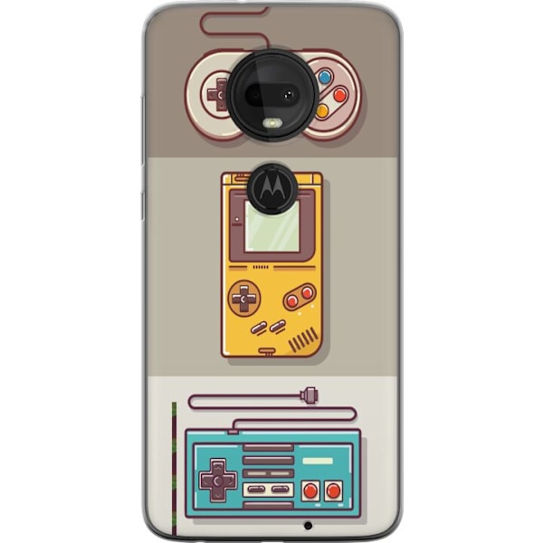 Motorola Moto G7 Läpinäkyvä kuori Nintendo Retro