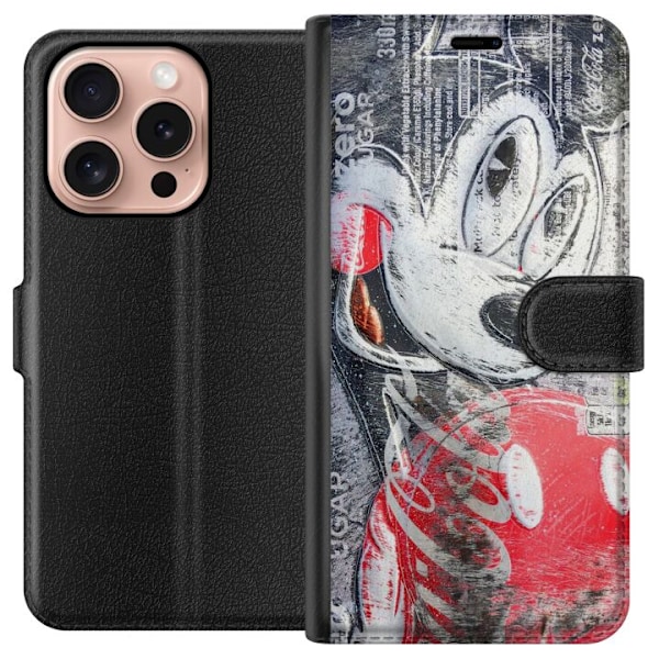 Apple iPhone 16 Pro Plånboksfodral Mickey Mouse