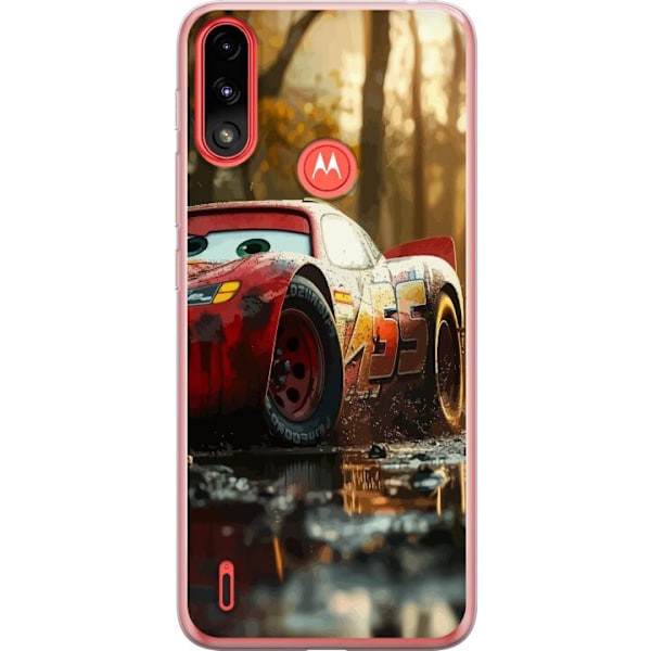 Motorola Moto E7 Power Läpinäkyvä kuori Autot