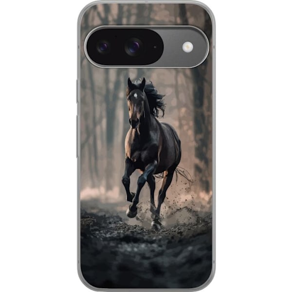 Google Pixel 9 Genomskinligt Skal Running horse