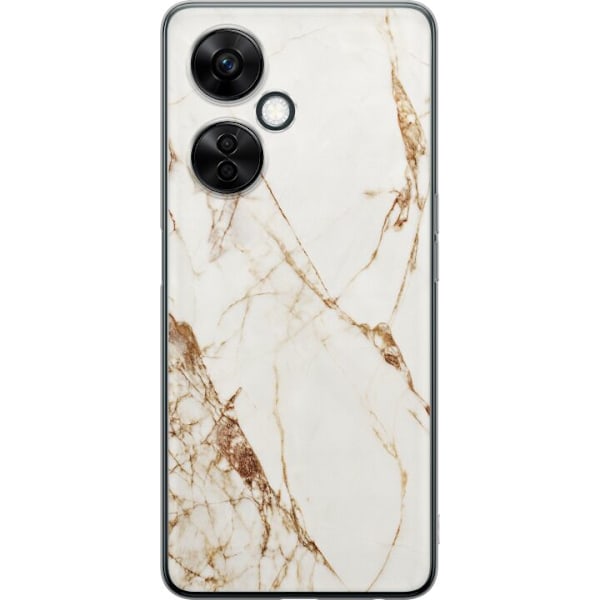 OnePlus Nord CE3 Genomskinligt Skal Vit marmor