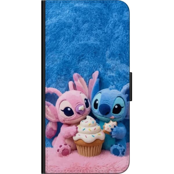 Kompatibel Tegnebogsetui til Samsung Galaxy Note20 Ultra Søde blå og lyserøde figurer med stor cupcake og krymmel pink