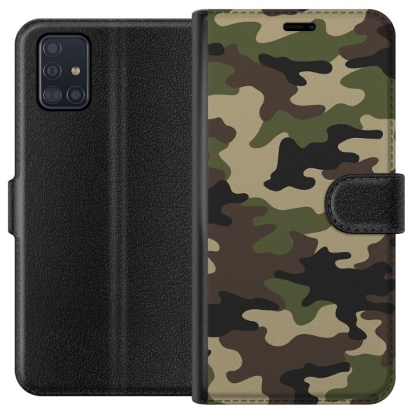 Samsung Galaxy A51 Tegnebogsetui Skov camo