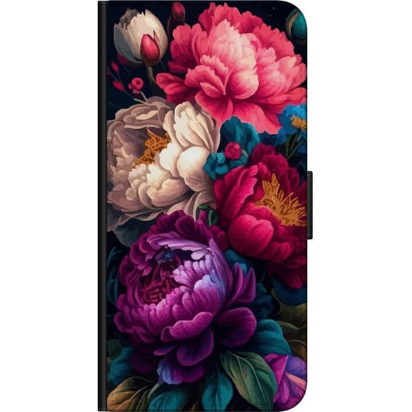 Kompatibelt Lommeboketui til OnePlus 9 Pro Färgglada blommor