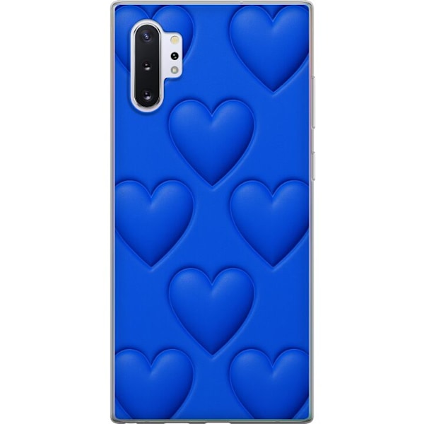 Samsung Galaxy Note10+ Läpinäkyvä kuori Siniset Sydämet