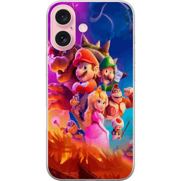 Apple iPhone 16 Gjennomsiktig deksel Super Mario Bros