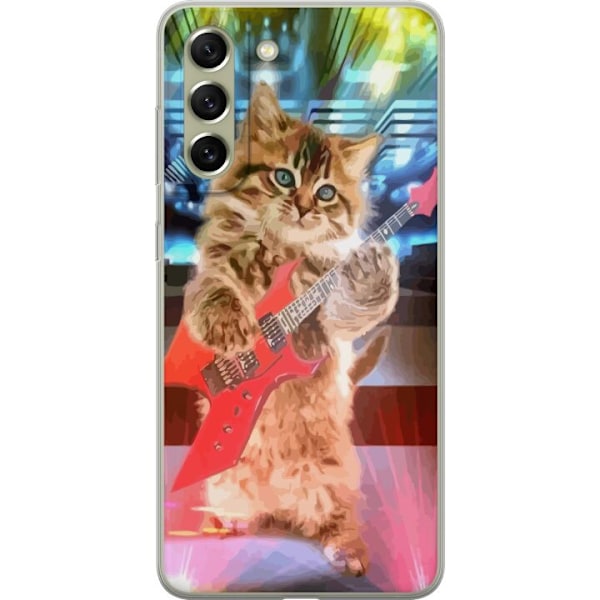 Samsung Galaxy S21 FE 5G Genomskinligt Skal Kattunge Elgitar