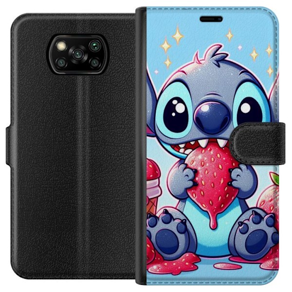 Xiaomi Poco X3 NFC Lompakkokotelo Strawberry Stitch