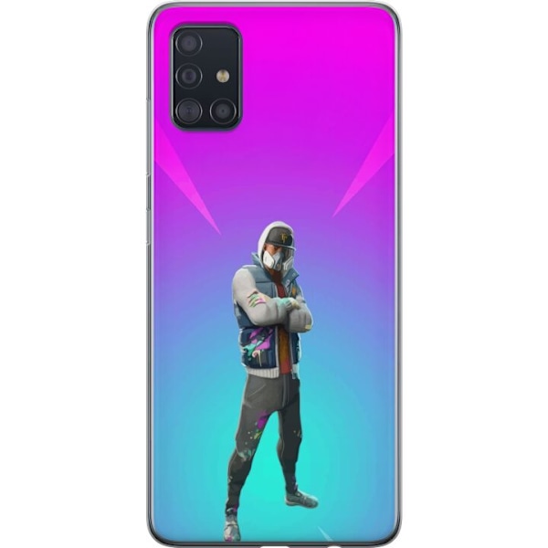 Samsung Galaxy A51 Gennemsigtig cover sort ridder fortnite