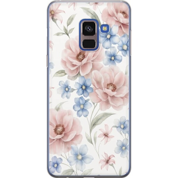 Samsung Galaxy A8 (2018) Genomskinligt Skal Romantiska blommor