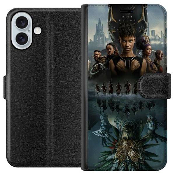 Apple iPhone 16 Plus Lompakkokotelo Wakanda Forever : Black Pa