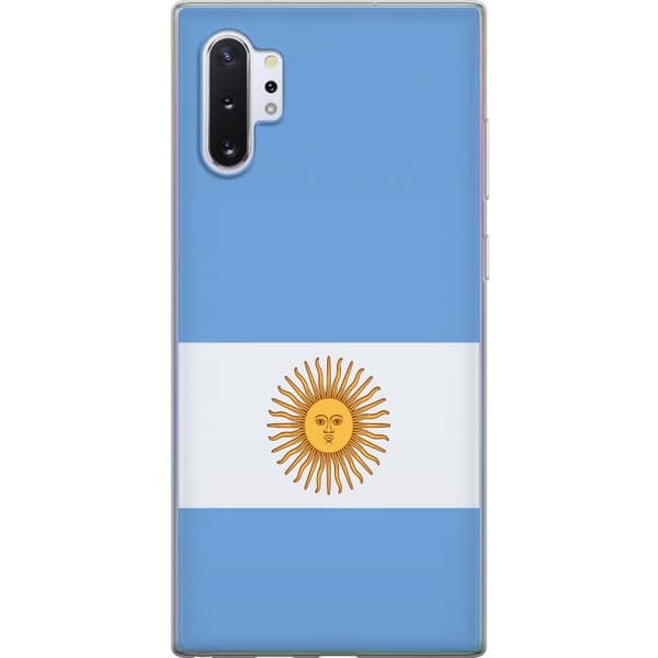 Kompatibelt Mobildeksel til Samsung Galaxy Note10+ Argentina sin nasjonale flagg med Sol de Mayo i klassisk blåhvitt design blå