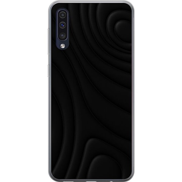 Samsung Galaxy A50 Läpinäkyvä kuori Tummat Aallot