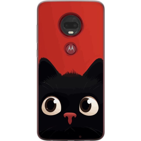 Motorola Moto G7 Plus Gennemsigtig cover Livlig Kat