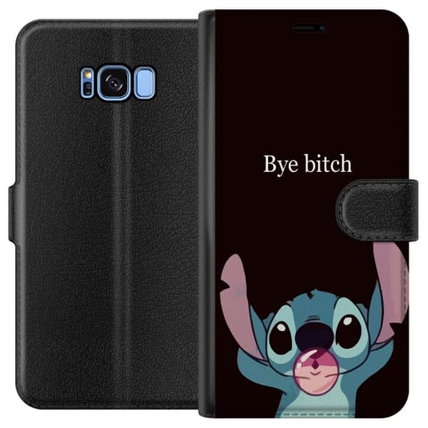 Kompatibelt Plånboksfodral till Samsung Galaxy S8 Bye bitch, Stitch