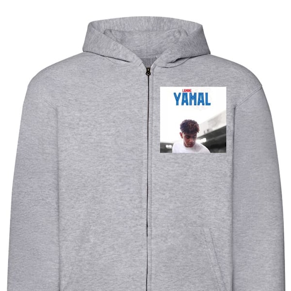 Zip-Hettegenser | Hettegenser med Glidelås for Voksne Lamine grå XXL