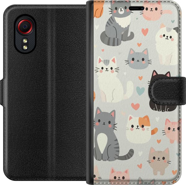 Kompatibelt Plånboksfodral till Samsung Galaxy Xcover 5 Katter