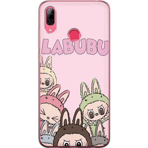 Huawei Y7 (2019) Gennemsigtig cover Labubu Pop Mart Karakterer Figurer Samlerobjekt Populær Figursærie Design Pop Mart Leksakskunst Motiv