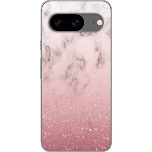 Google Pixel 8 Läpinäkyvä kuori Kimalteleva ja marmori
