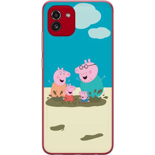 Samsung Galaxy A03 Gennemsigtig cover Greta Gris Familie Georg