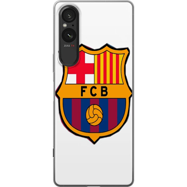 Sony Xperia 5 V Genomskinligt Skal FC Barcelona Emblem Fotboll Katalonien Blå Röd Klubblogo Stolthet La Liga Fans Ikoniskt Motiv
