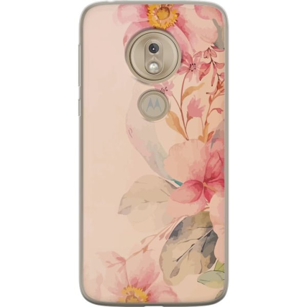 Motorola Moto G7 Play Gennemsigtig cover Farverige Blomster
