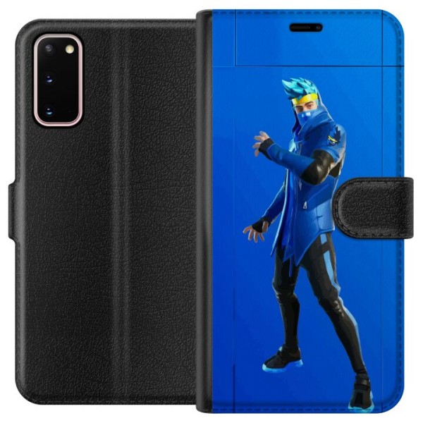 Samsung Galaxy S20 Plånboksfodral Fortnite - Ninja Blue