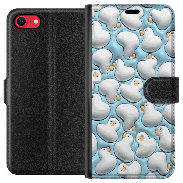 Apple iPhone SE (2022) Lompakkokotelo Kuplat Sinisessä