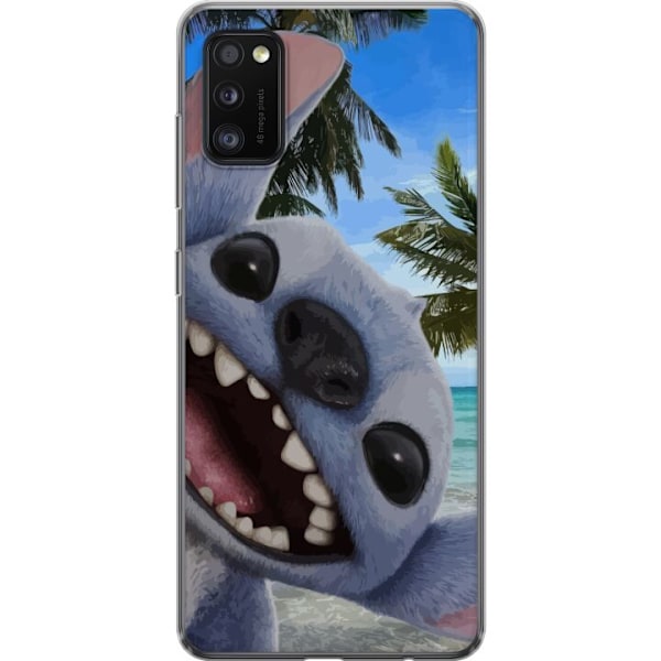 Samsung Galaxy A41 Genomskinligt Skal Stitch mobilskal med Palmer i söt vänskapsdesign