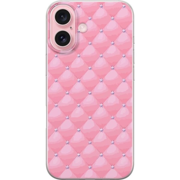 Apple iPhone 16 Gennemsigtig cover Lyserød Luxury