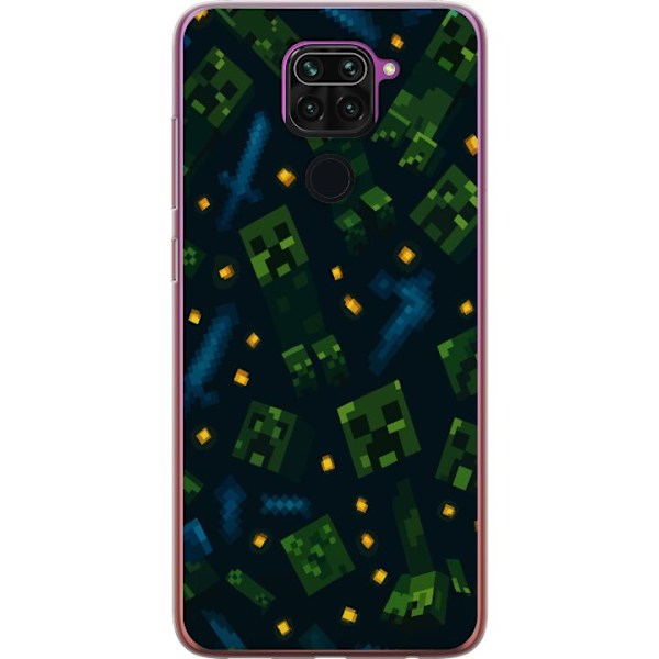 Xiaomi Redmi Note 9 Läpinäkyvä kuori Minecraft Dungeons Mob