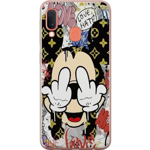 Samsung Galaxy A20e Gennemsigtig cover Mickey Mouse F-YOU