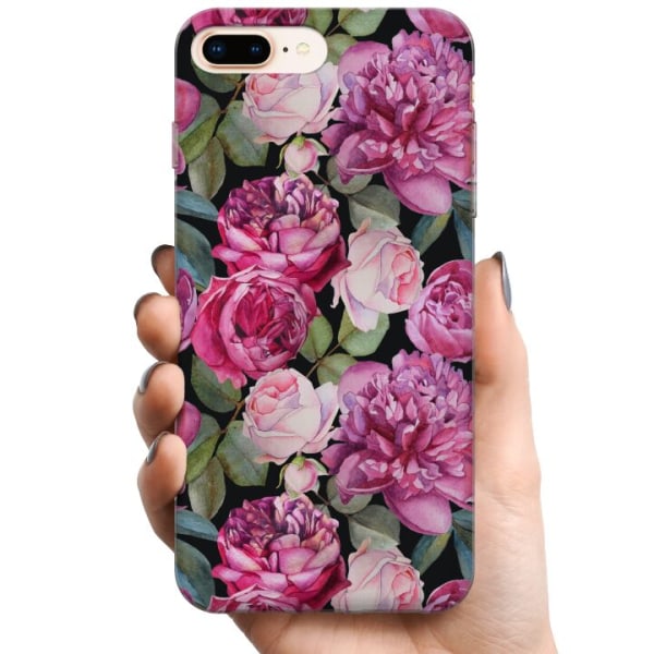 Apple iPhone 8 Plus TPU Mobilcover Blomster