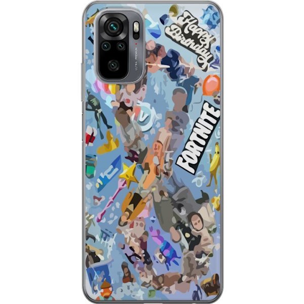 Xiaomi Redmi Note 10S Läpinäkyvä kuori Fortnite