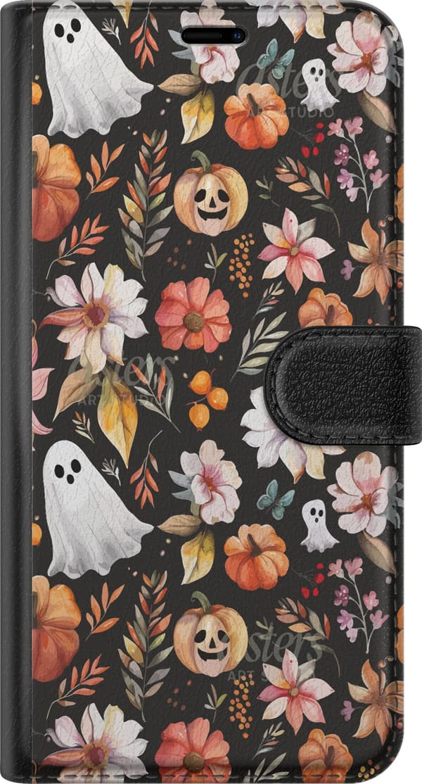Kompatibel Tegnebogsetui til Samsung Galaxy A33 5G Halloween Mønster Græskar Spøgelse Maskerade