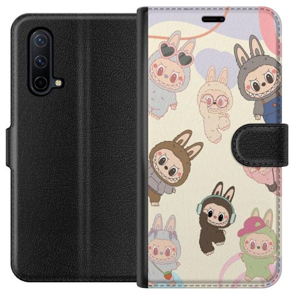OnePlus Nord CE 5G Plånboksfodral Labubu Pop Mart Kollektion Motiv Figur Samling Design Populärt Art Toy Pop Mart Kreativ Grafiskt