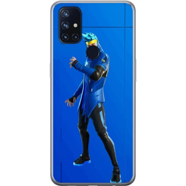OnePlus Nord N10 5G Läpinäkyvä kuori Fortnite - Ninja Blue