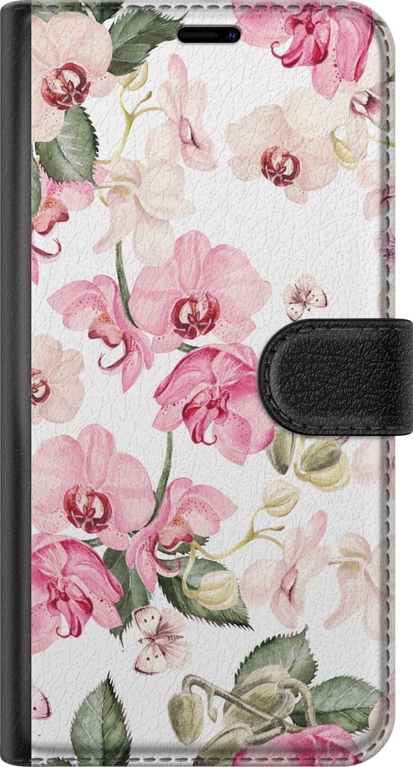 Kompatibelt Plånboksfodral till Samsung Galaxy S21 Rosa blommor