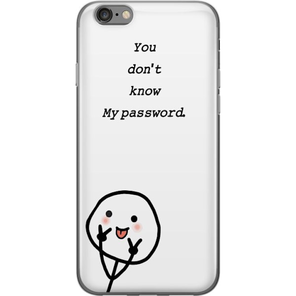 Apple iPhone 6 Genomskinligt Skal You Don’t Know My Password – edgy textmotiv med attityd