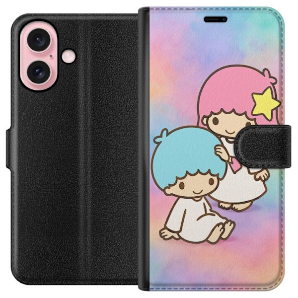 Apple iPhone 16 Lommeboketui Kawaii Sanrio Kiki Lola Little Tw
