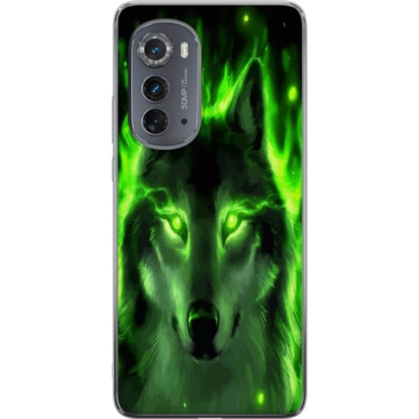 Motorola Edge (2022) Läpinäkyvä kuori Susi